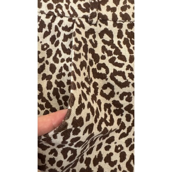 J. Crew Size 0 Leopard Print Shorts Cotton Blend - Picture 7 of 13